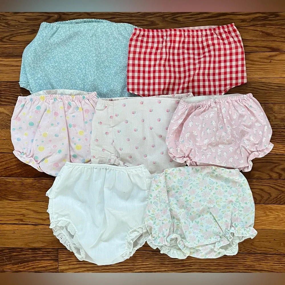 Vintage 80s Disposable/Cloth Diaper Covers Lot of 7 Multiple Sizes 3M - 18M
